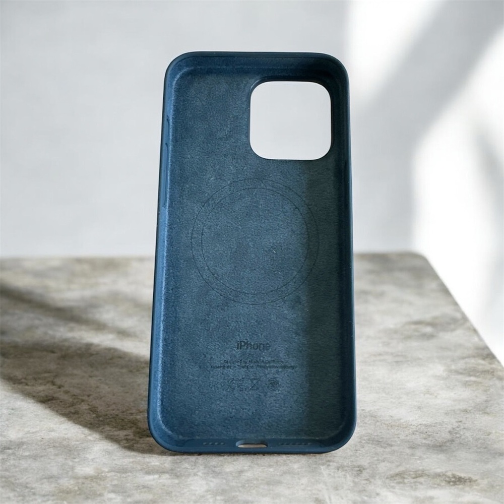 Apple Silicone Case with MagSafe for iPhone 15 Pro Max 6.7" Storm Blue Genuine
